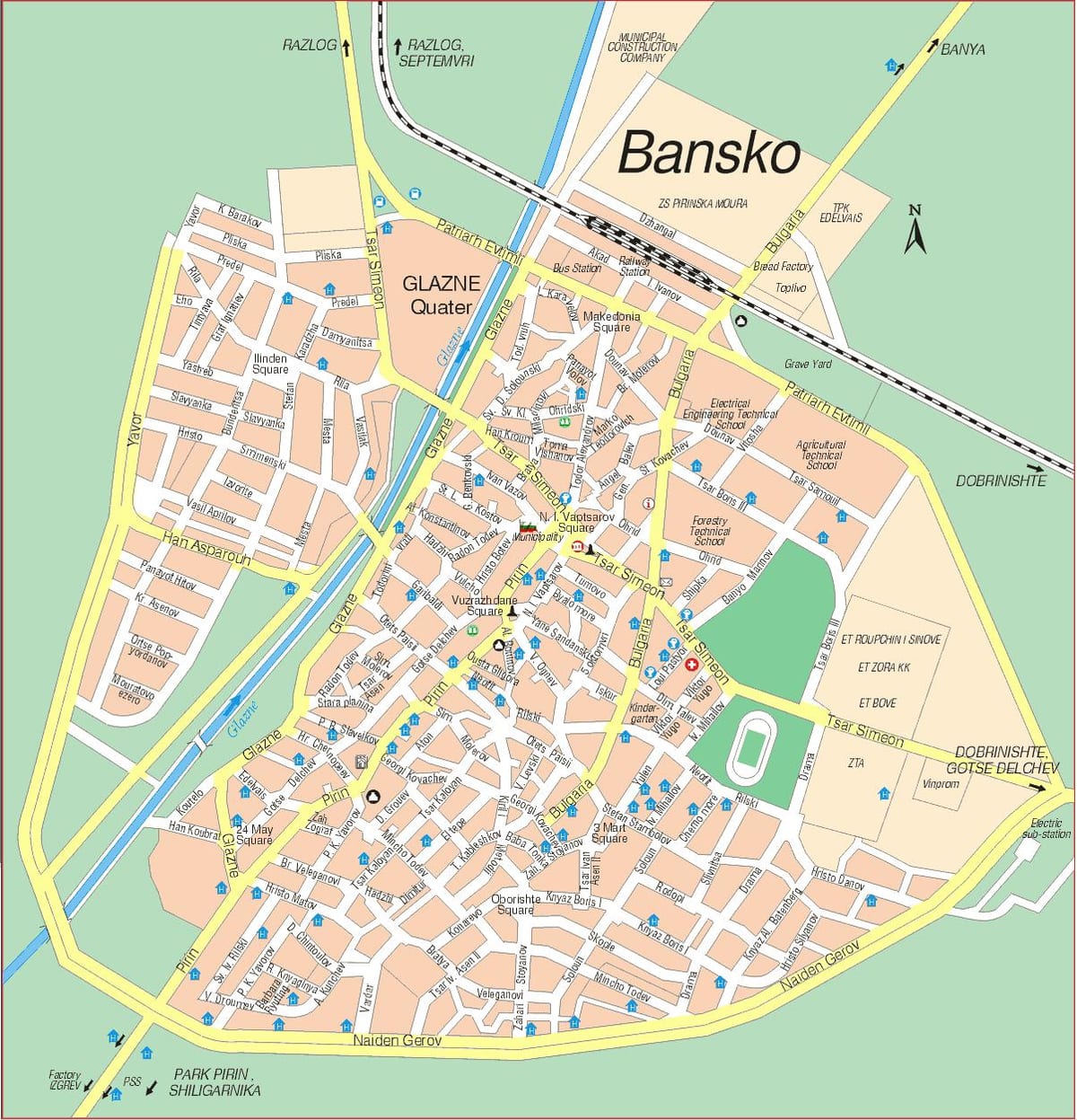 Bulgārija bansko karte