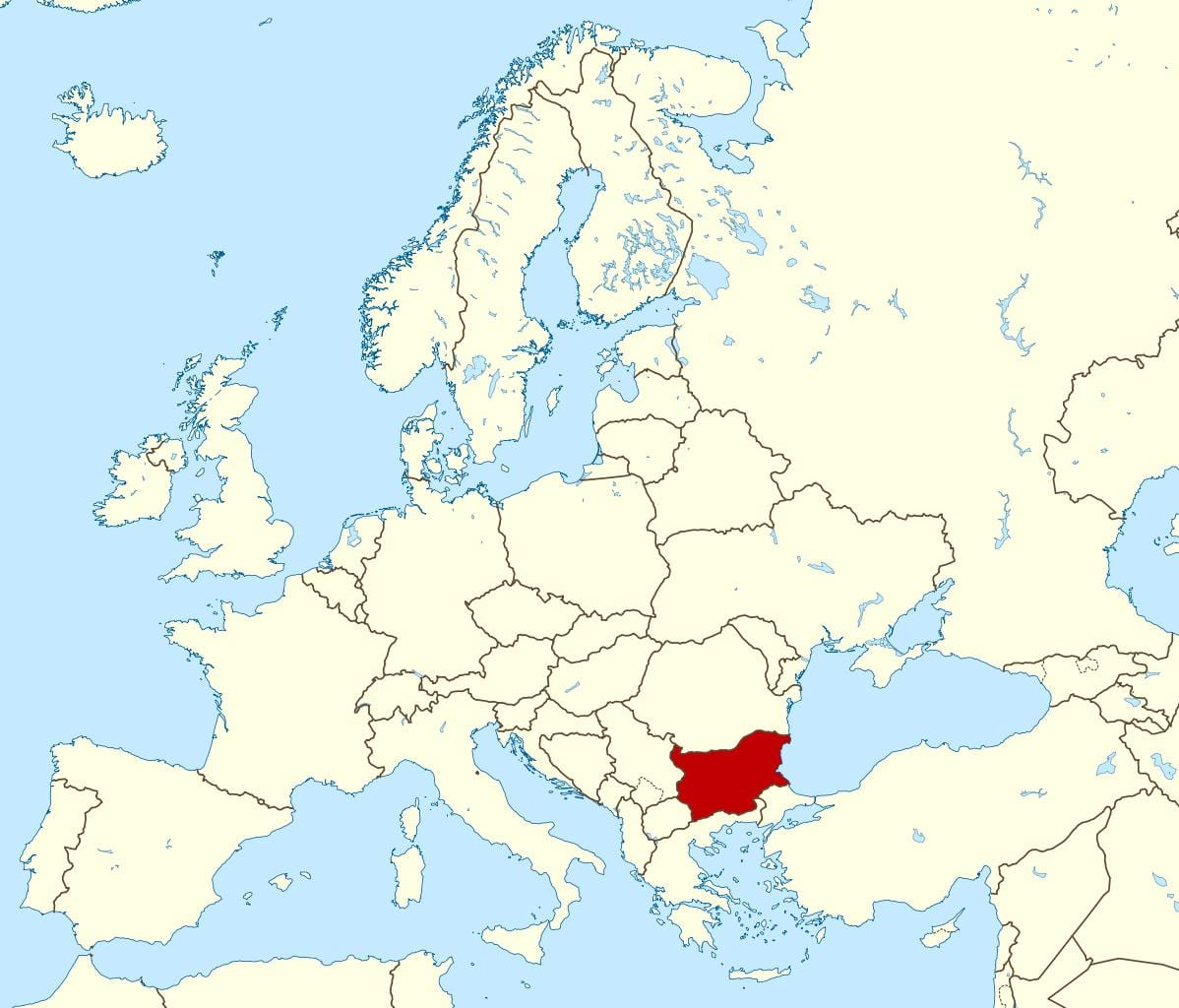 pasaules kartes, kas parāda Bulgārija