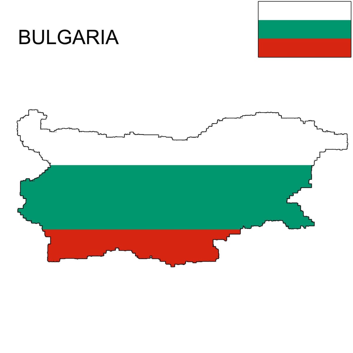 Bulgārija kartes karoga