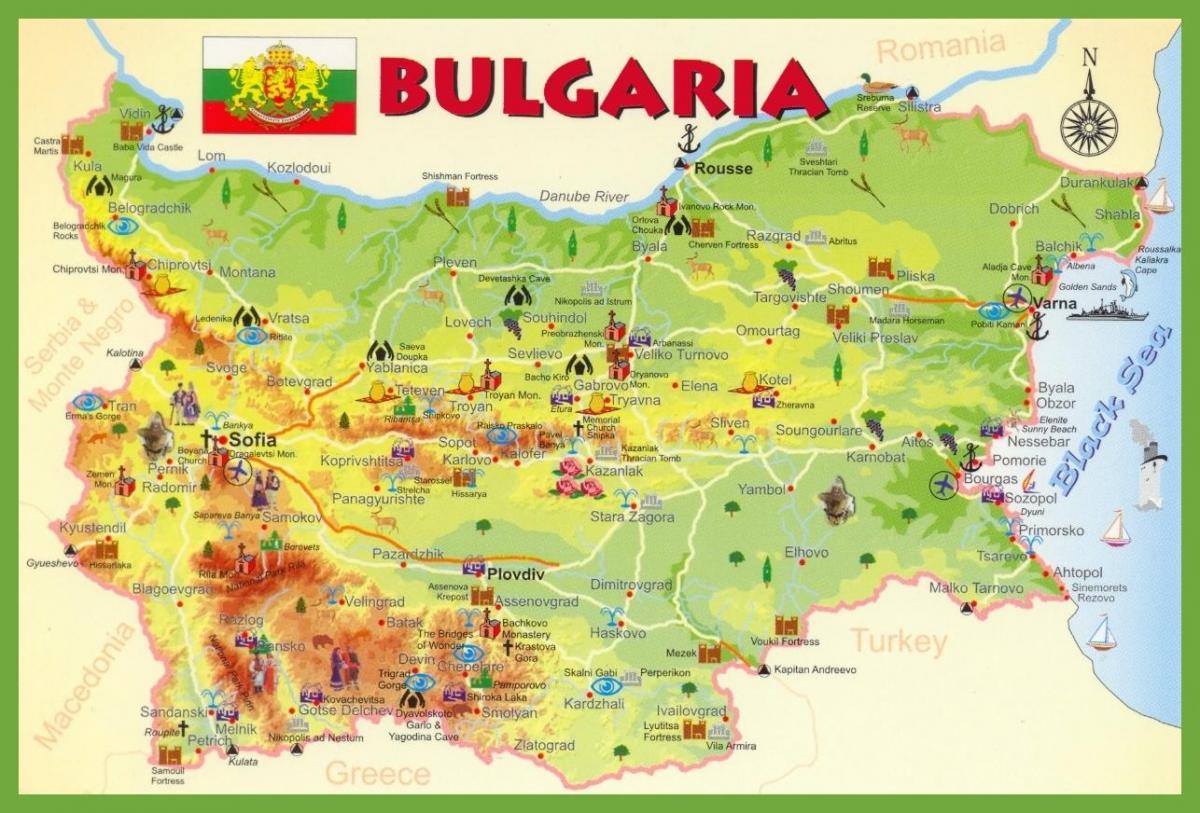 Bulgārija ekskursijas kartē