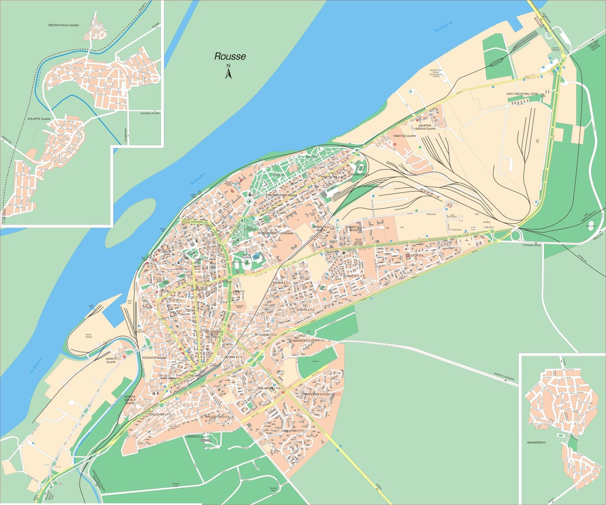 rousse Bulgārija karte