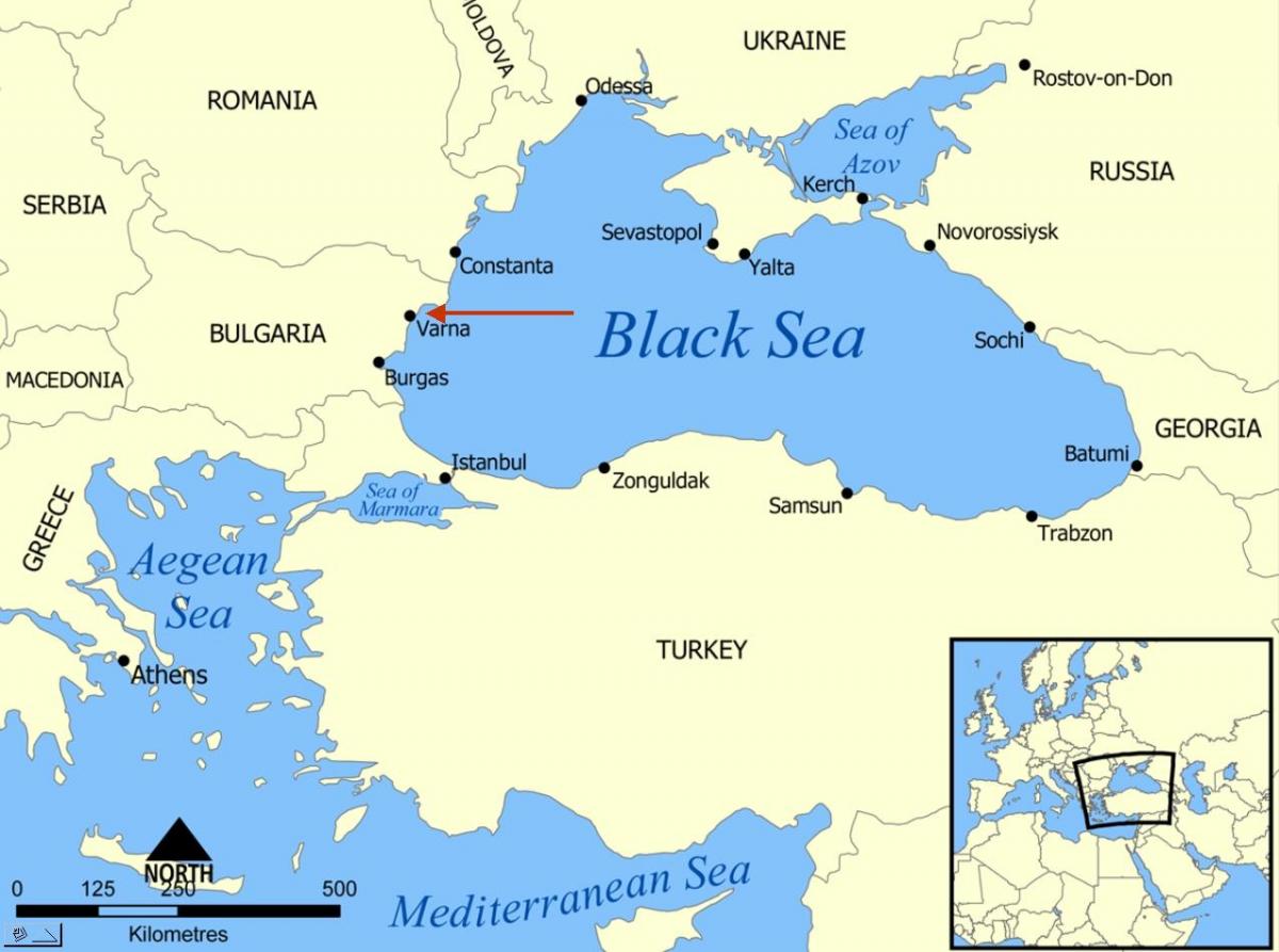 Bulgārija varna karte