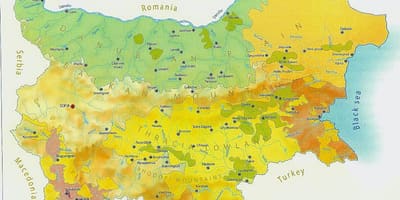 Karte Bulgārija klimata