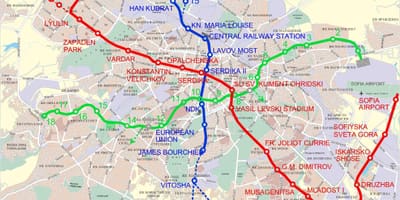 Karte Bulgārija metro