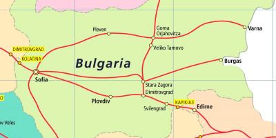 Bulgārija vilcienu karte