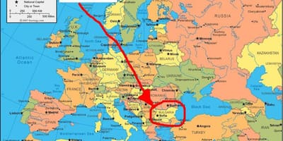 Kartes Bulgārija apkārtējām valstīm